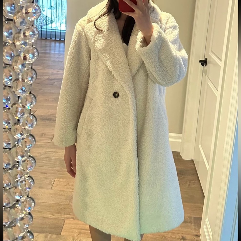 Uniqlo Cream Teddy Jacket